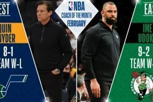 NBA官方公布二月最佳教练：东部乌度卡 西部斯奈德