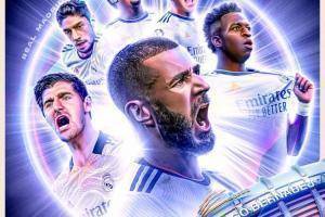 皇马晒决战巴黎赛前海报：就一句话，HALA MADRID！