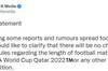 FIFA官方辟谣：2022世界杯其他任何赛事的比赛时长不会改变